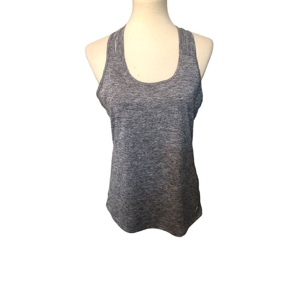 Avia gray space dyed racer back athletic tank top
